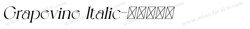 Grapevine Italic字体转换